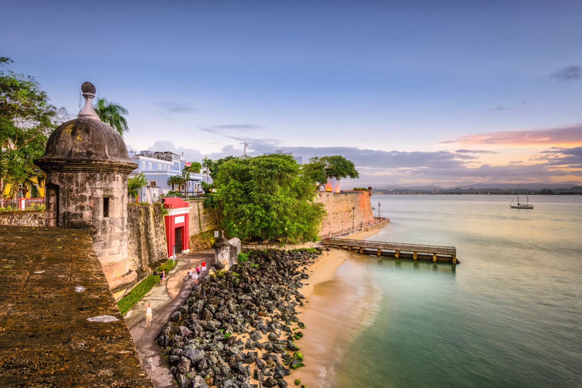 Vue sur le fort San Felipe del Morro à San Juan au Porto Rico
