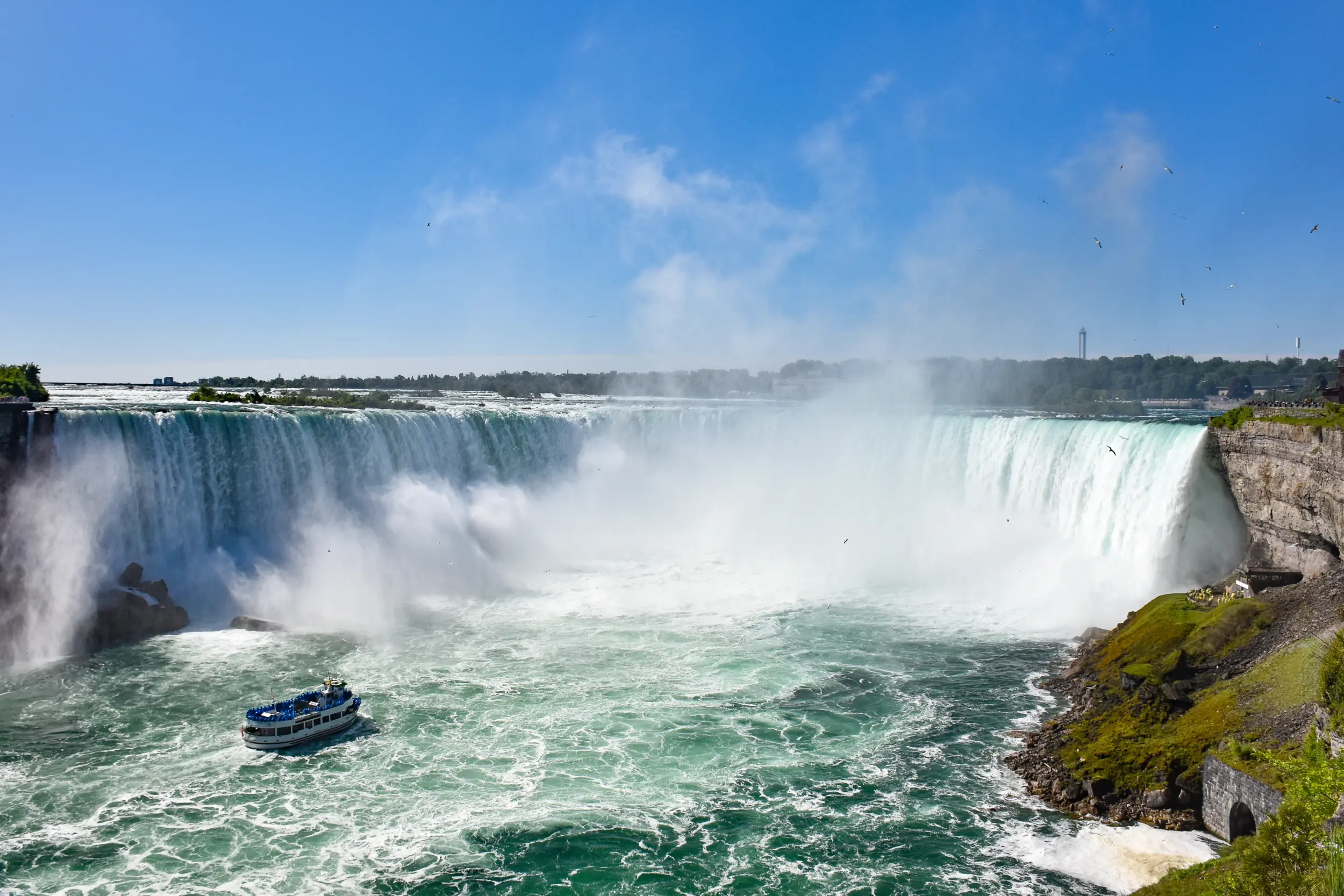 Les chutes du Niagara, l'une des merveilles naturelles les plus célèbres au monde.
