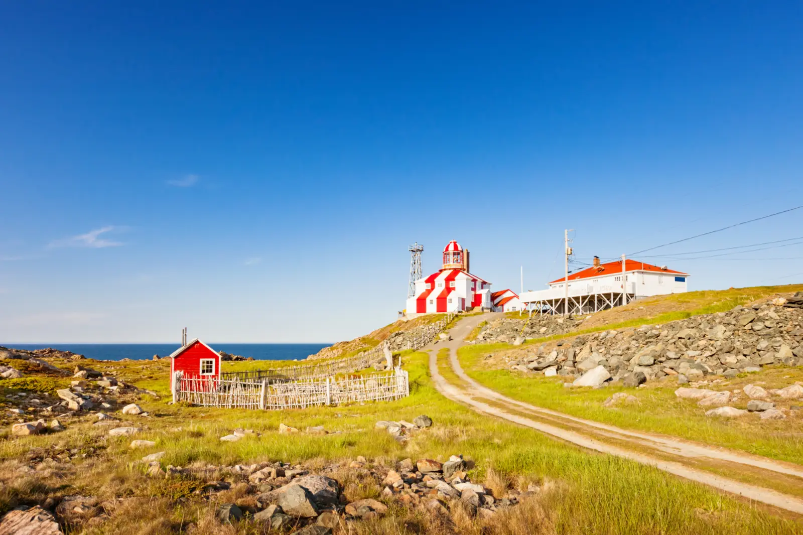 Vue sur le célèbre phare de Cap Bonavista à Terre-Neuve au Canada