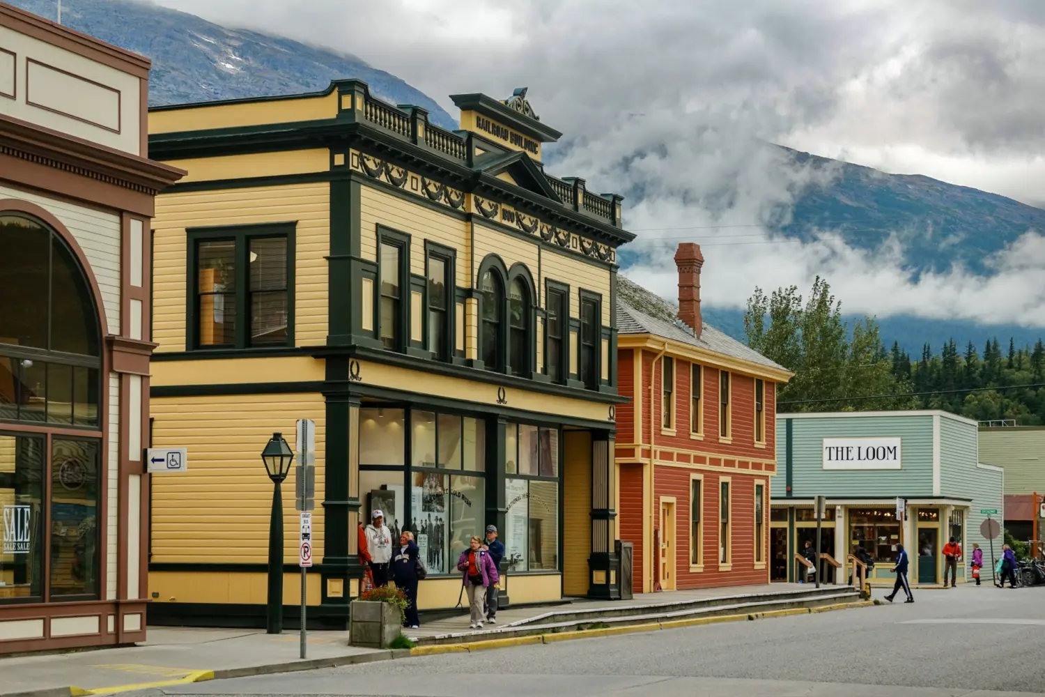 La ville de Skagway en Alaska avec ses boutiques