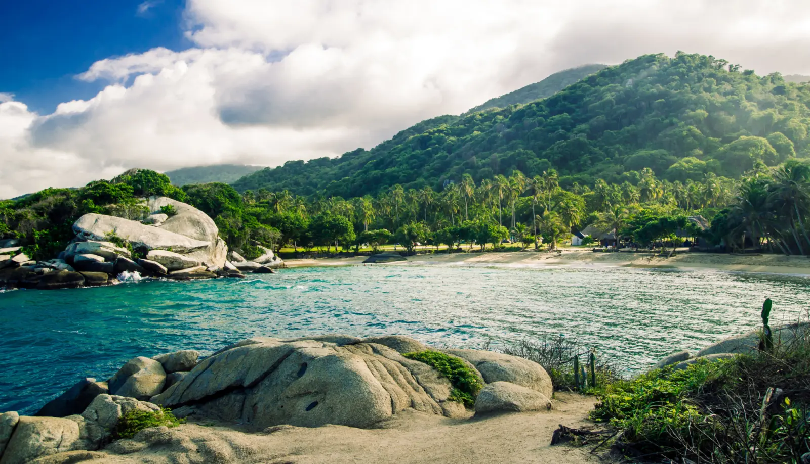 Paysage que l'on retrouve dans le parc national naturel de Tayrona en Colombie