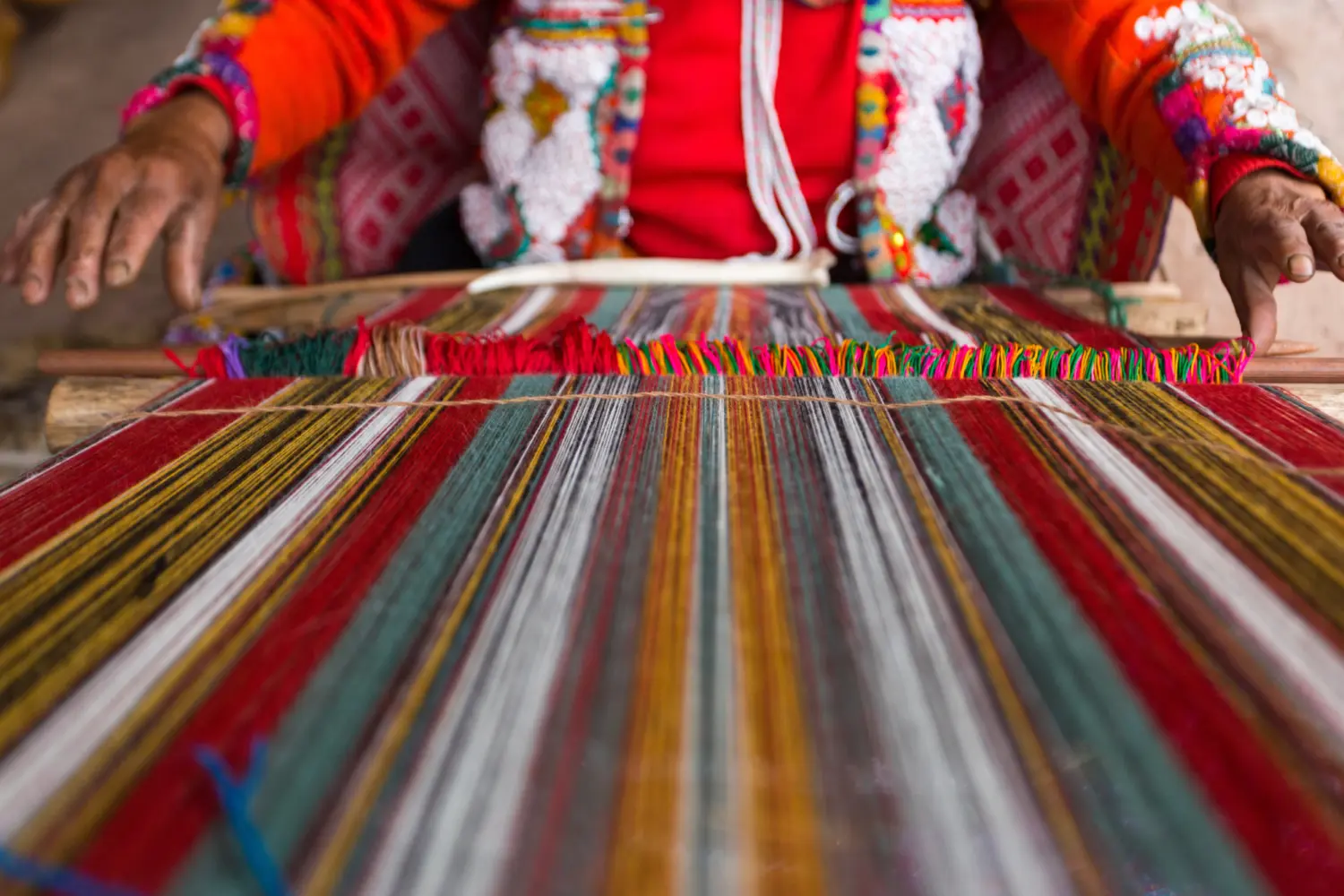 Tissage de la laine d'Alpagas au Pérou
