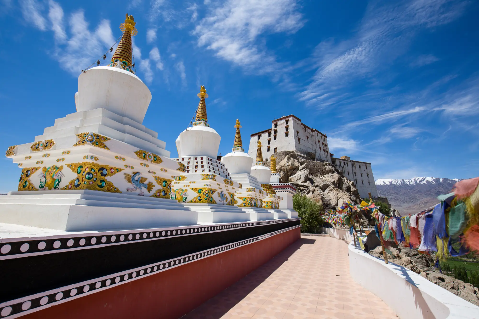 Le monastère de Thiksey (Thiksey Gompa), situé dans la région du Ladakh, en Inde