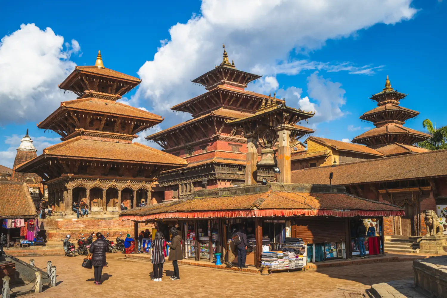 La place Durbar de Patan, un site du patrimoine mondial de l'UNESCO situé au Népal.