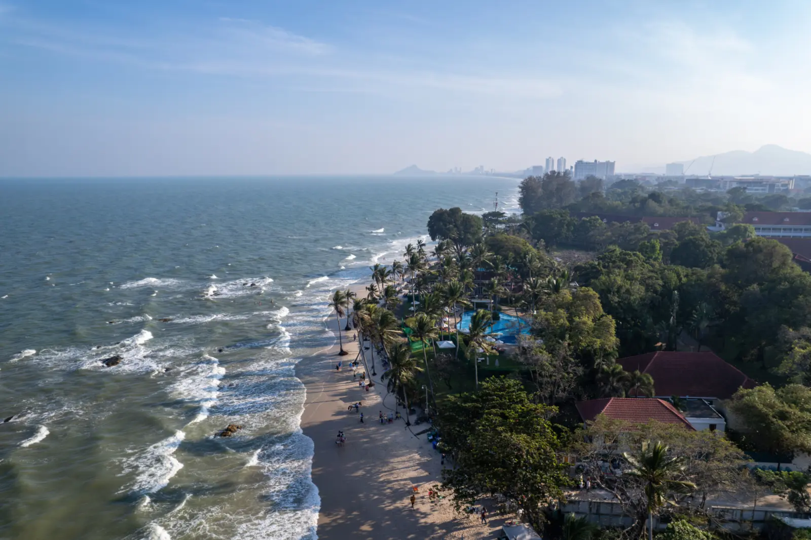 Vue aérienne de Hua Hin