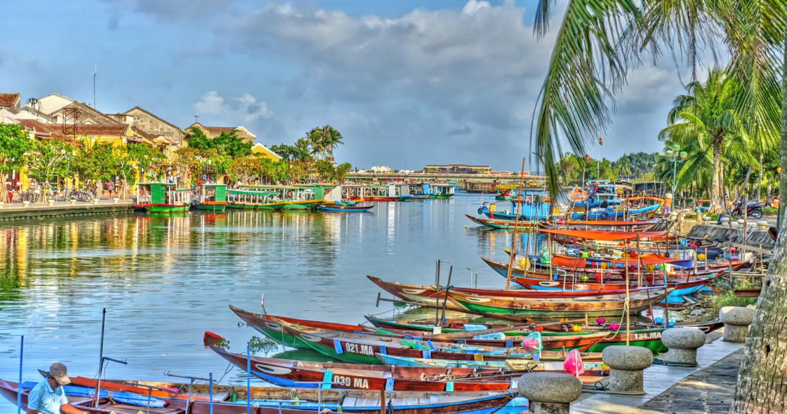 Vue du port de Hoi An