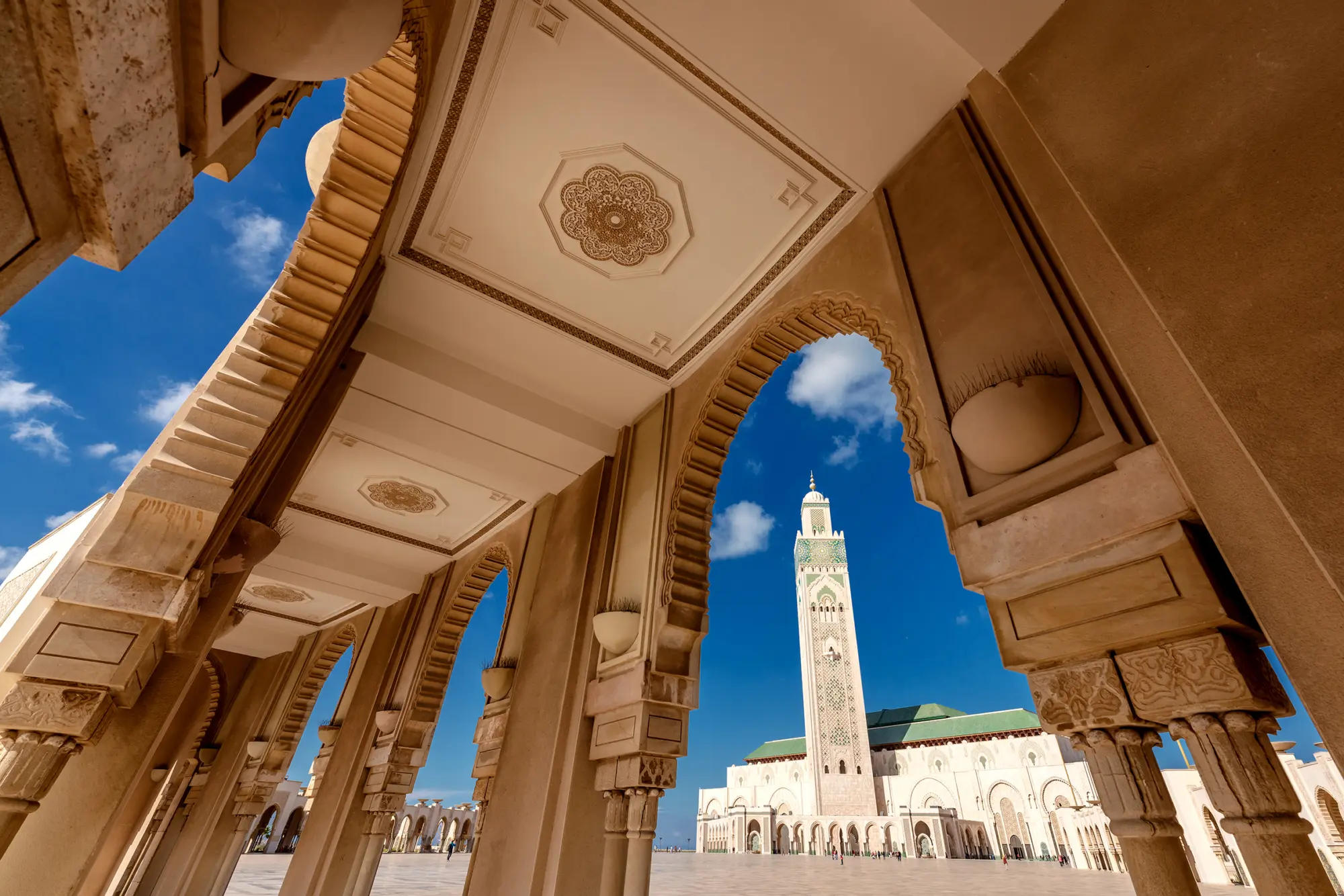 Vue sur la Mosquée Hassan II à Casablanca au Maroc