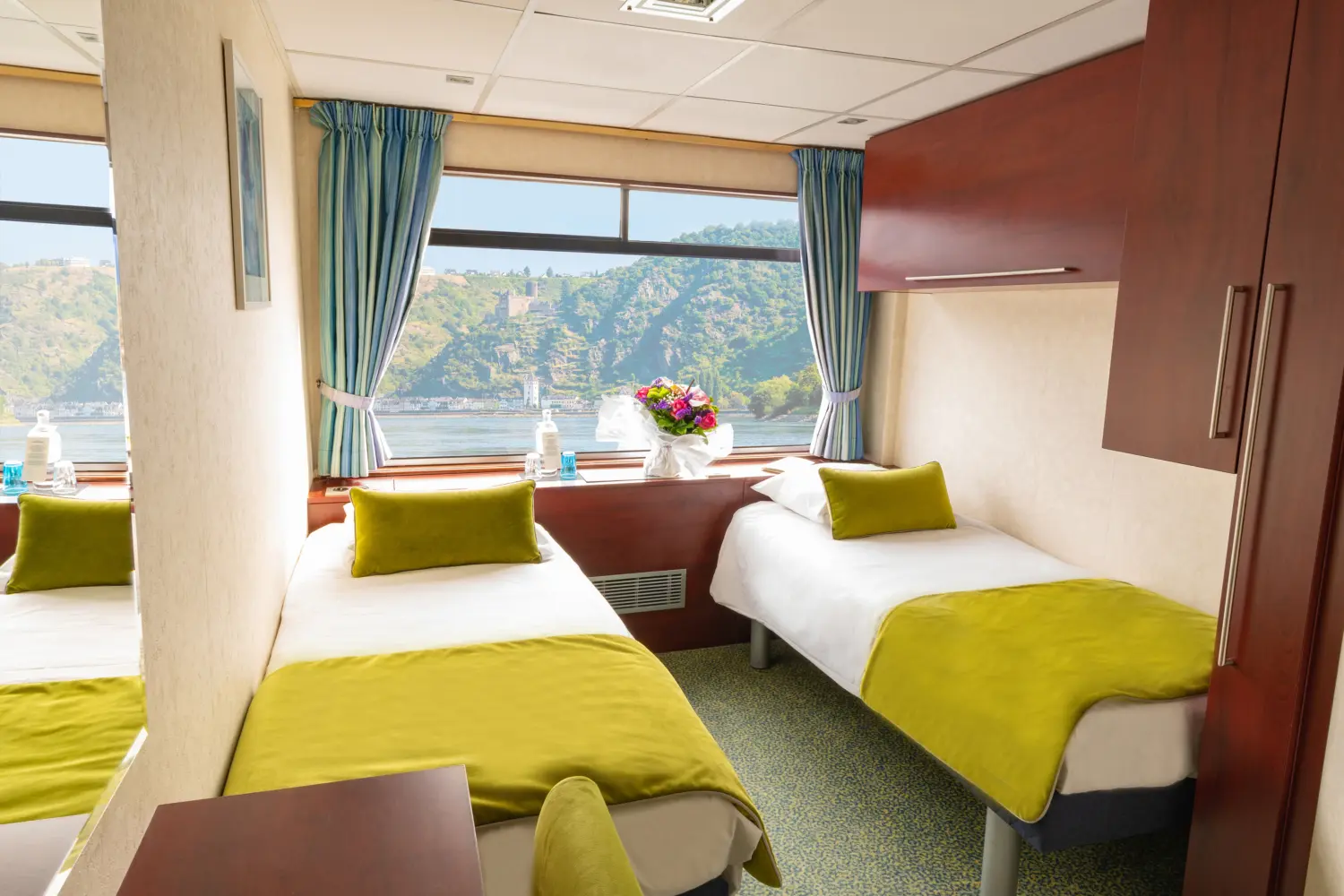 Cabine pont supérieur à bord du MS La Bohème de CroisiEurope