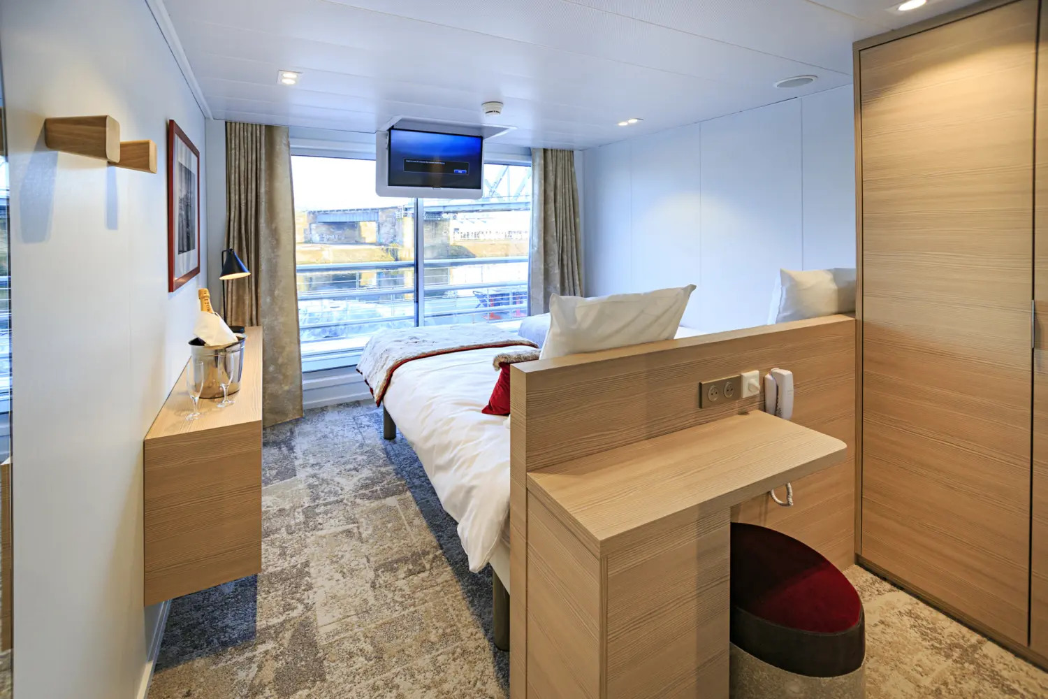 Cabine pont intermédiaire à bord du MS Miguel Torga de CroisiEurope