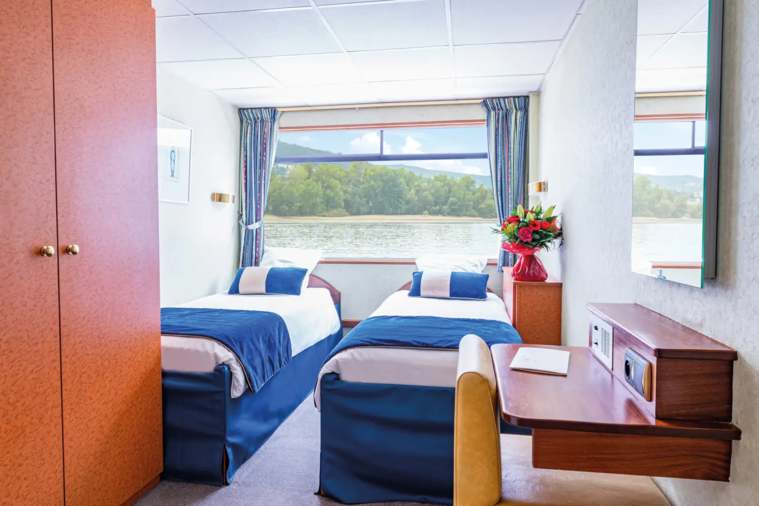Cabine pont supérieur à bord du MS Modigliani de CroisiEurope