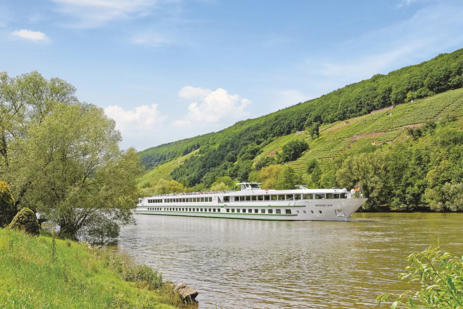 Vue extérieure sur le MS Modigliani de CroisiEurope