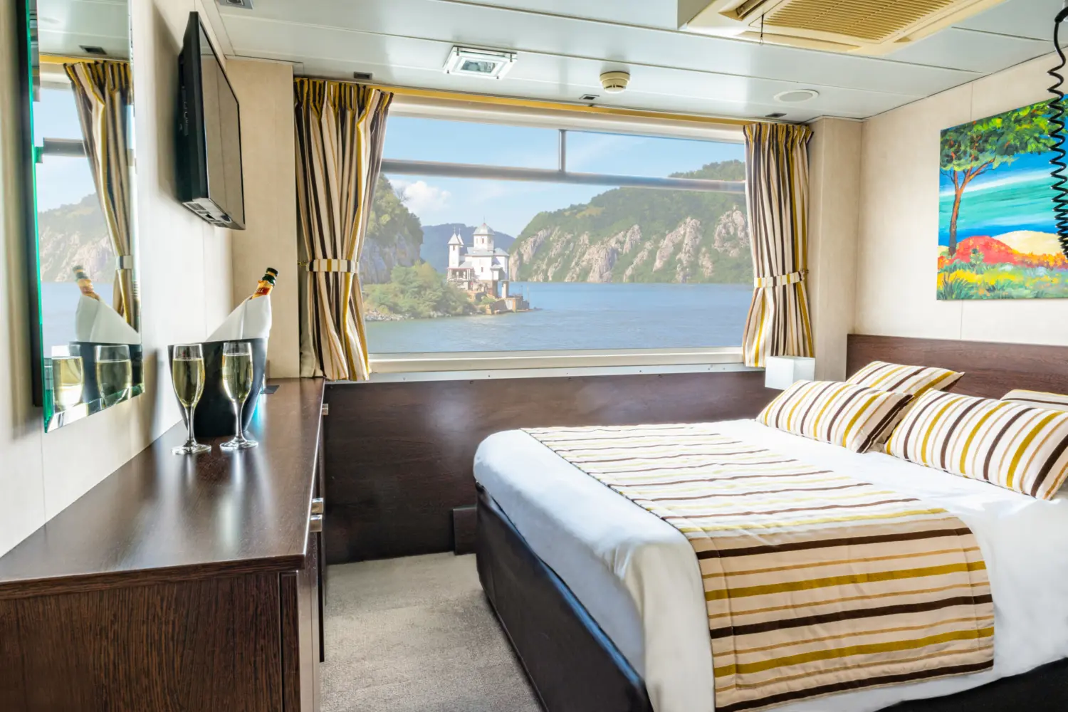 Cabine pont intermédiaire à bord du MS Vivaldi de CroisiEurope