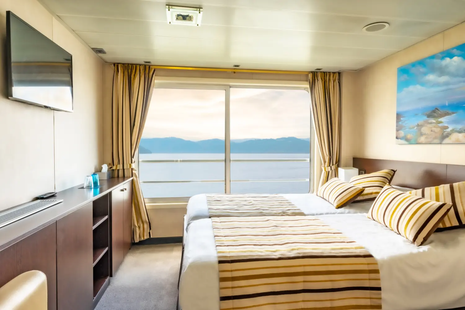 Cabine pont supérieur à bord du MS Vivaldi de CroisiEurope
