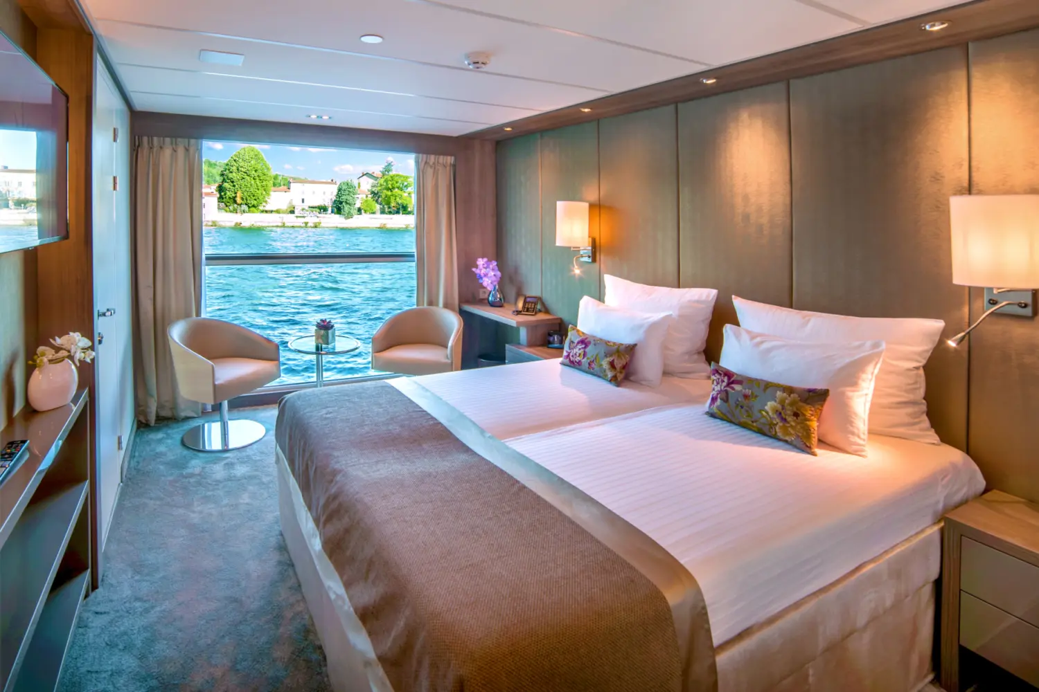 Cabine sur les ponts Mozart et Strauss à bord du Amadeus Provence