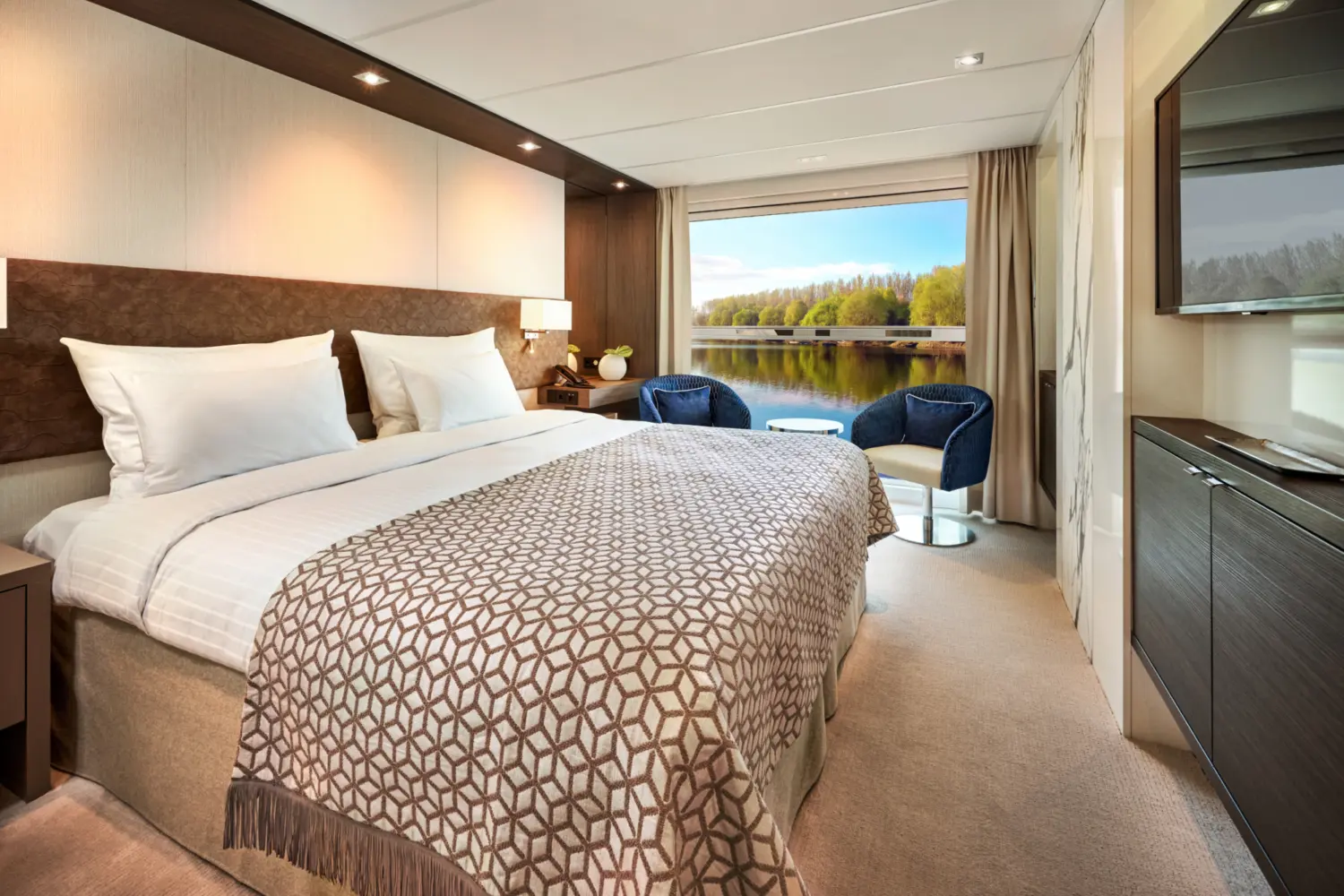 Cabine sur les ponts Strauss et Mozart à bord du Amadeus Riva
