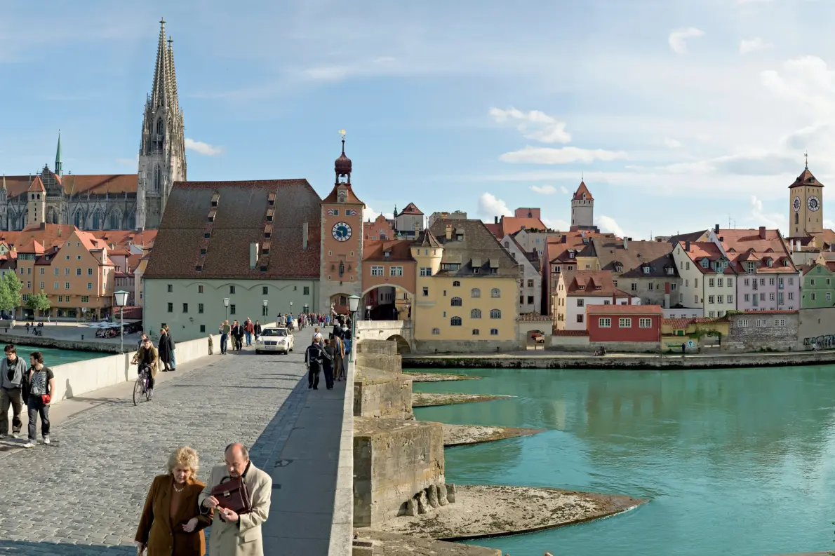 La ville de Ratisbonne en Allemagne
