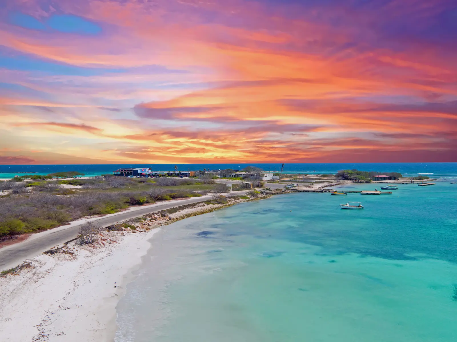 Vue d'une plage à Aruba