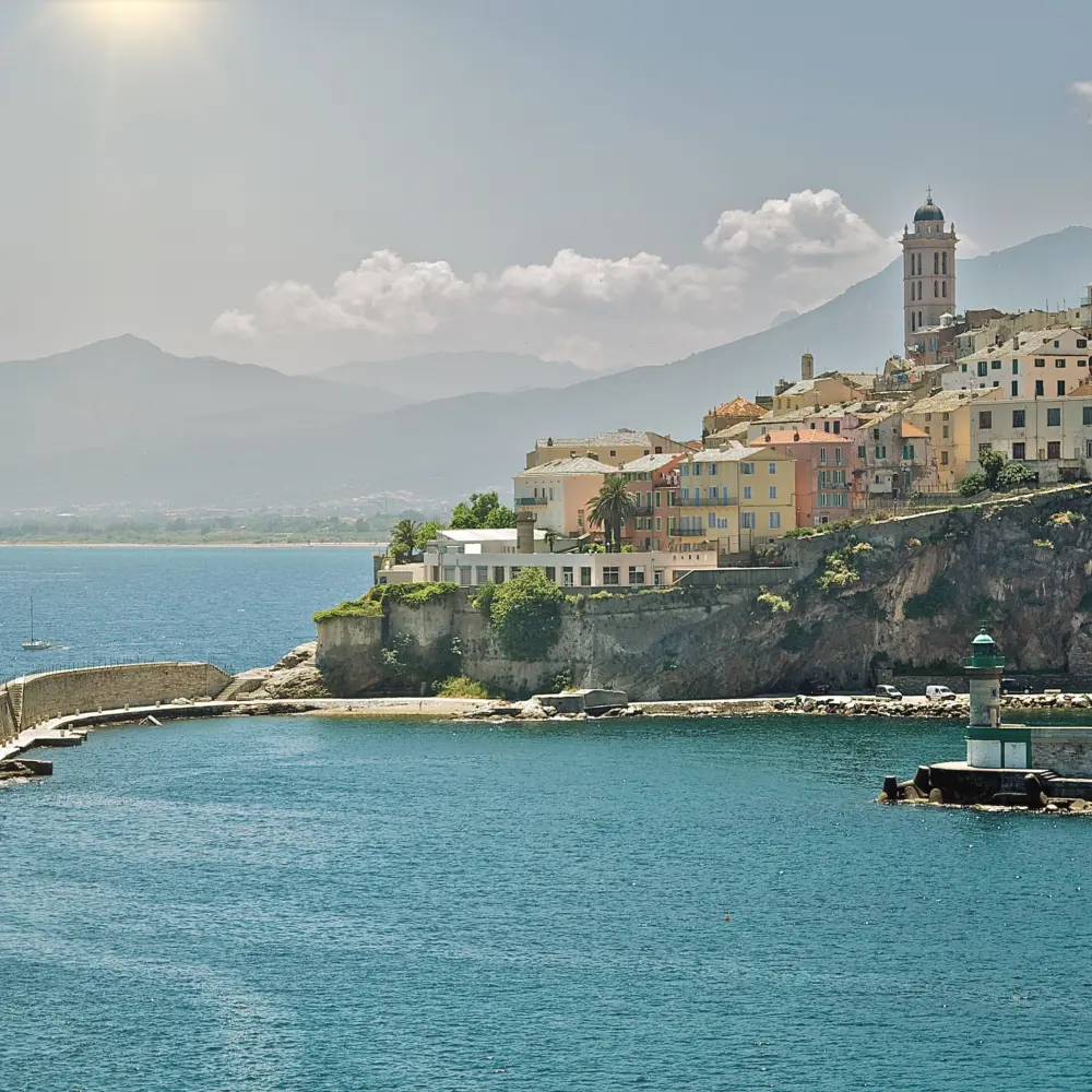 Vue sur la ville de Bastia en Corse