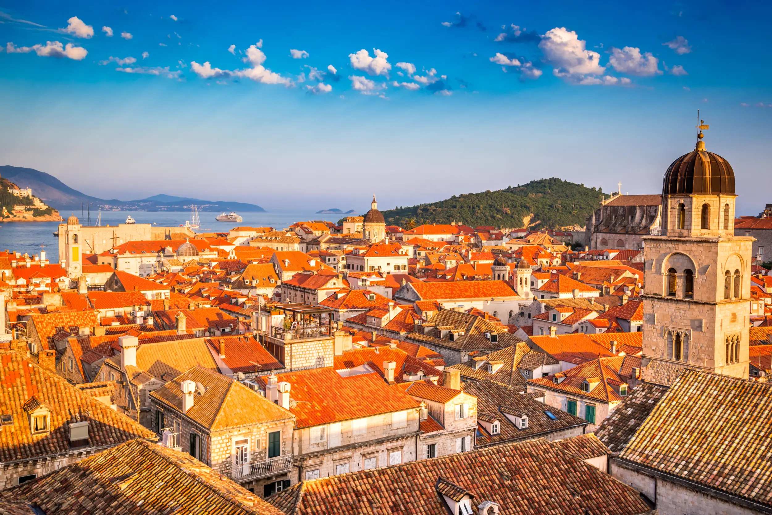 Vue sur la ville de Dubrovnik en Croatie