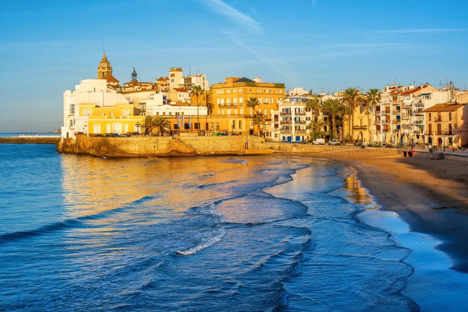 Vue de la station balnéaire de Sitges