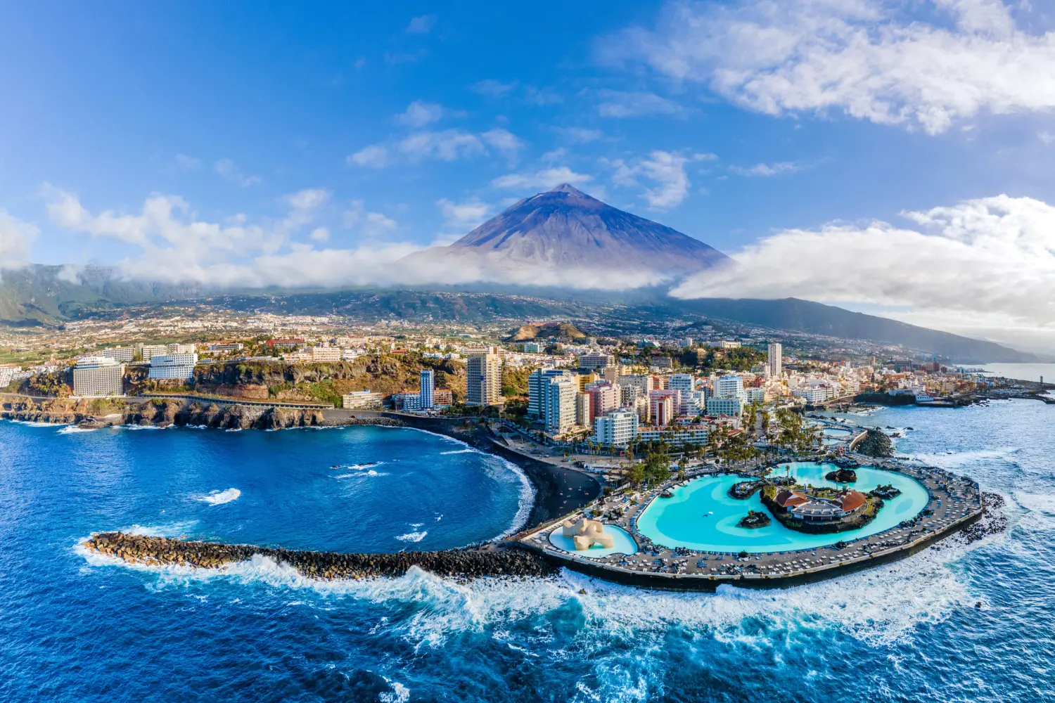 Vue aérienne de la ville de Santa Cruz de Tenerife