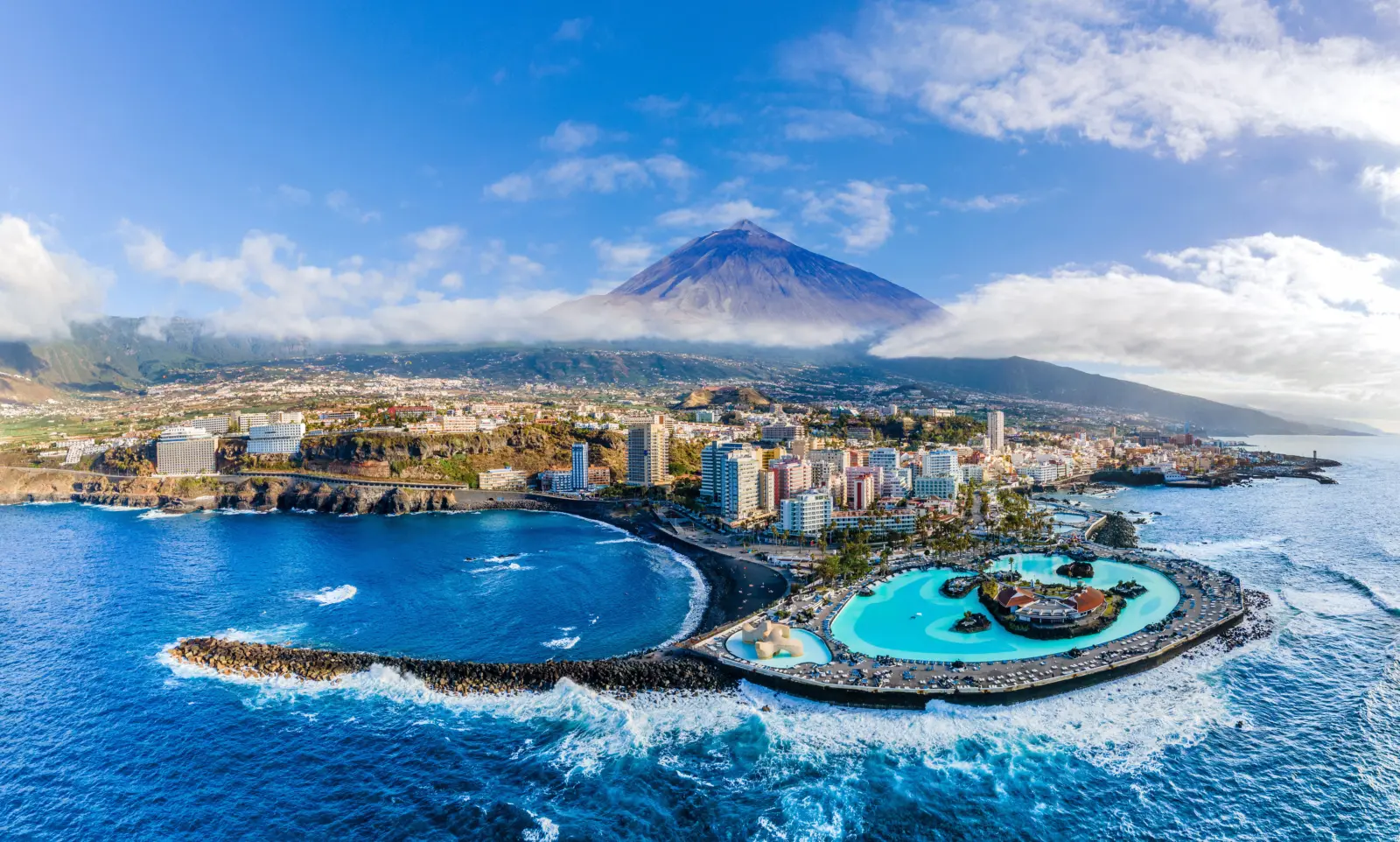 Vue aérienne de la ville de Santa Cruz de Tenerife
