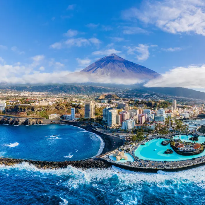 Vue aérienne de la ville de Santa Cruz de Tenerife