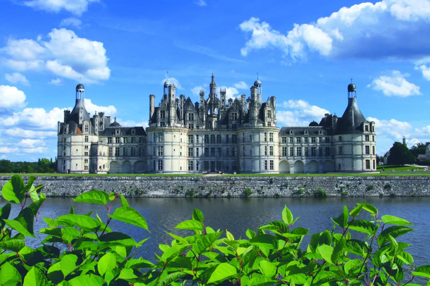 Vue sur le châteasu de Chambord dans la vallée de la Loire en France