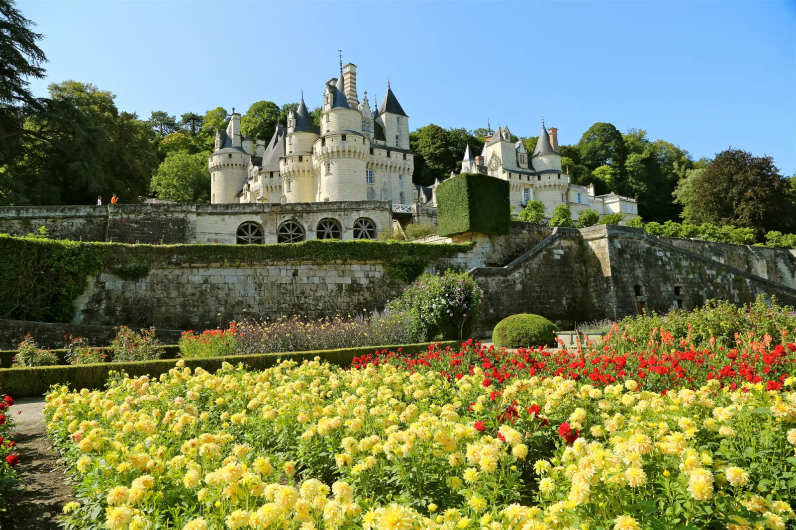 Vue sur le château d'Ussé dans la vallée de la Loire en France