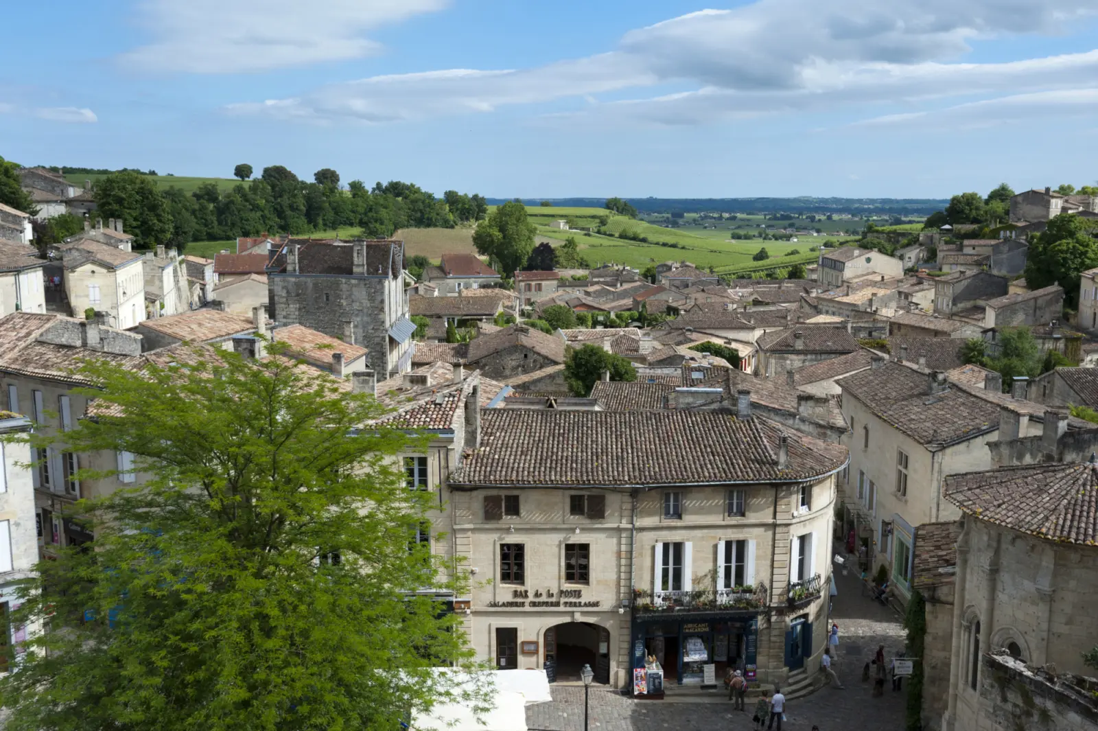 Vue sur Saint-Émilion dans la région de Bordeaux en France