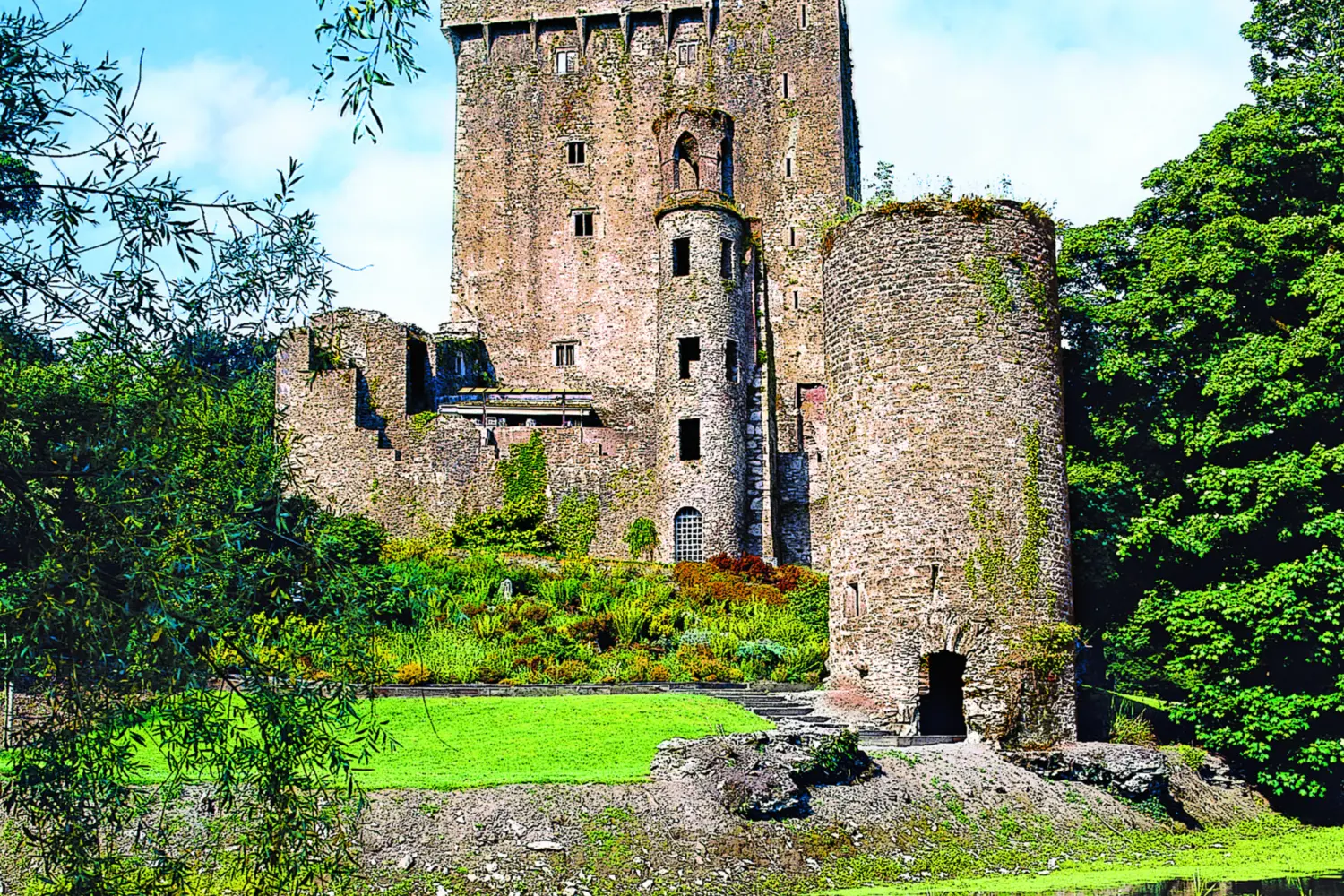 Vue sur le châteasu de Blarney dans la région de Cork