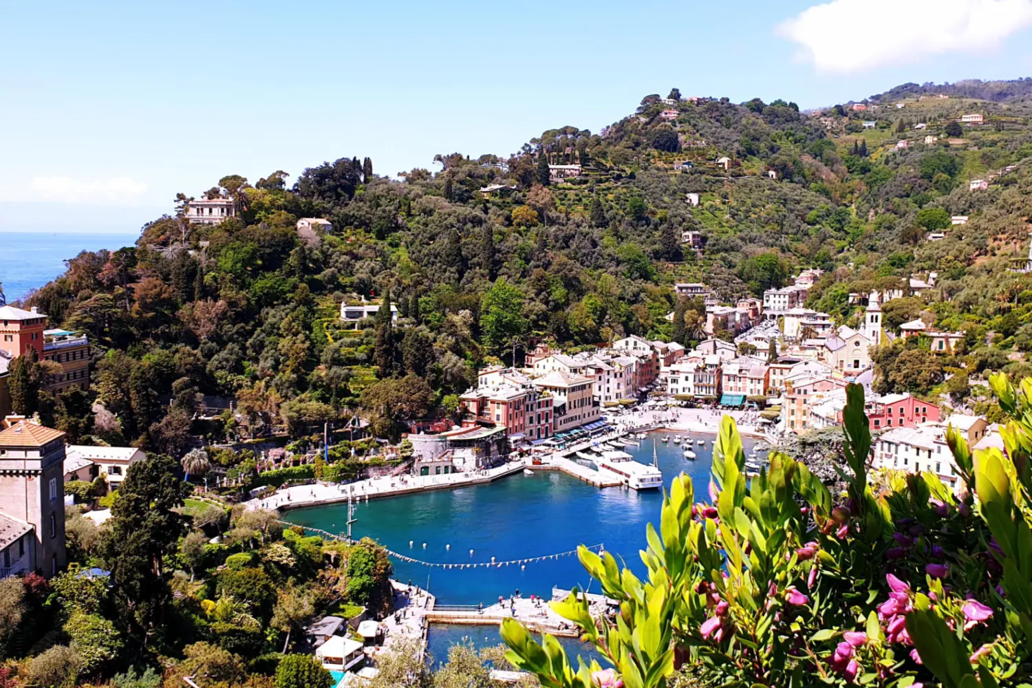 Vue aérienne de Portofino