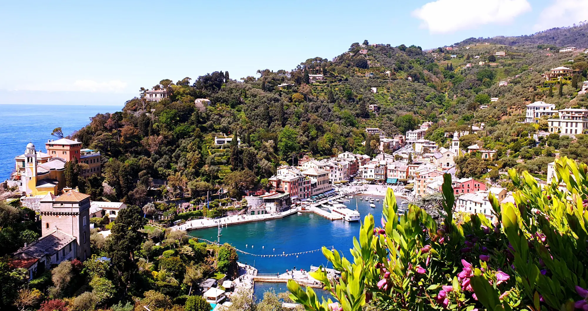 Vue aérienne de Portofino