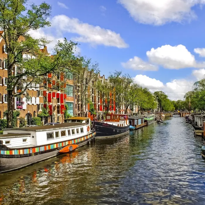 Les canaux à Amsterdam au Pays-Bas