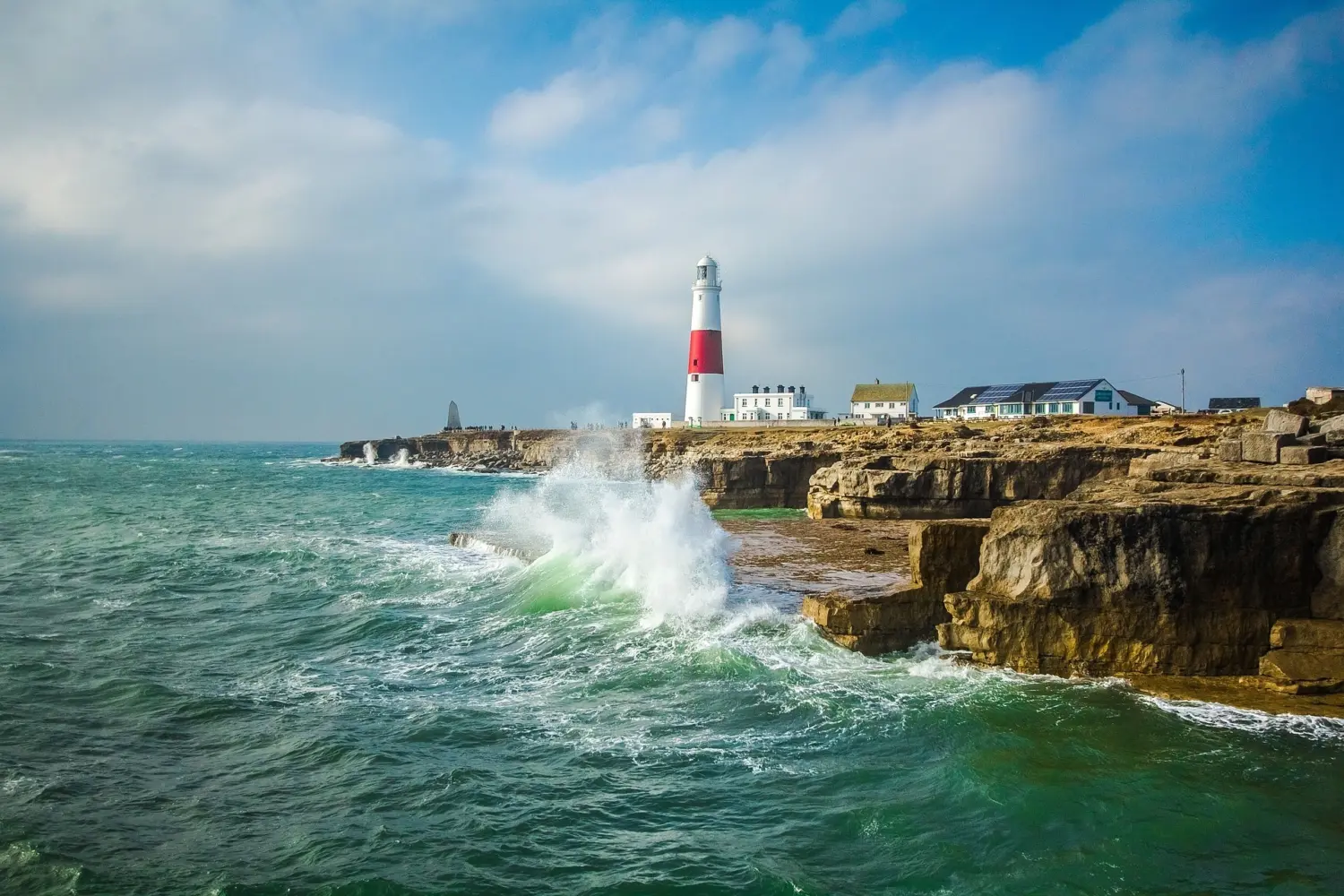 Vue sur le phare de Portland Bill au Royaume-Uni