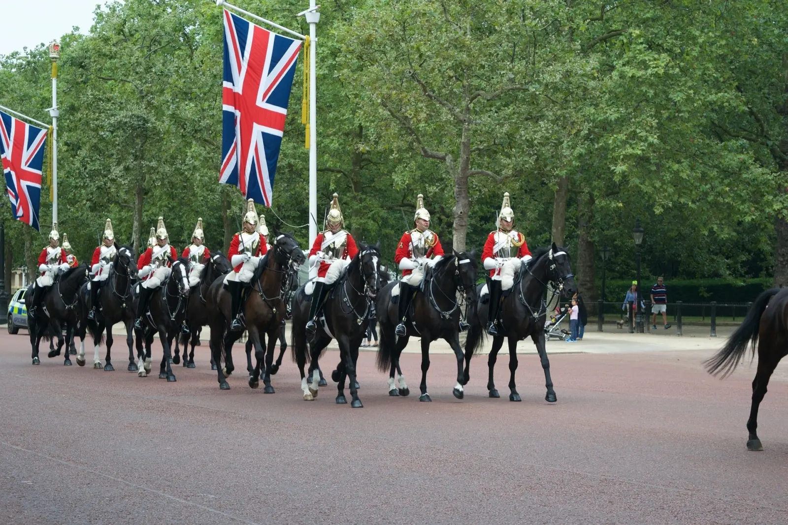 Promenade de la garde royale à Londres au Royaume-Uni